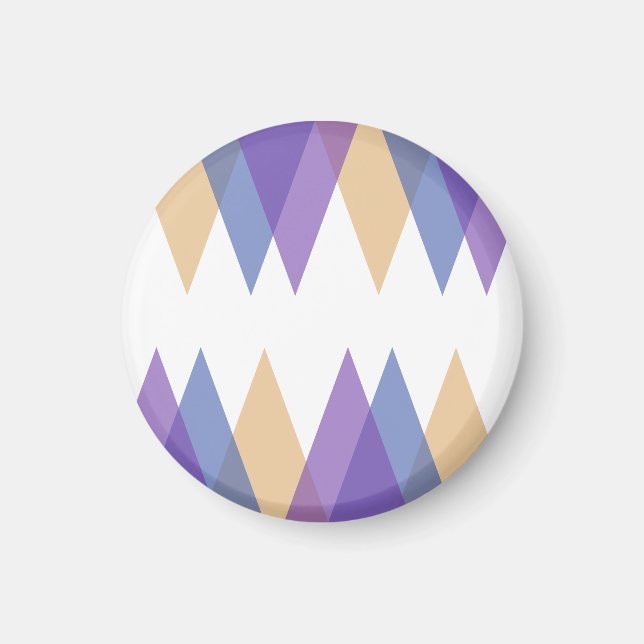 Purple, blue and yellow triangles magnet (Front)
