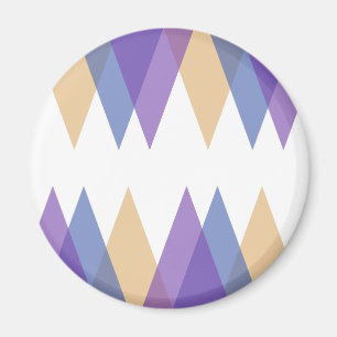 Purple, blue and yellow triangles magnet