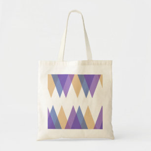 Purple, blue and yellow triangles tote bag