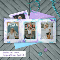 Purple, Blue, Aqua Dragonfly Sweet 16 Photo Spread