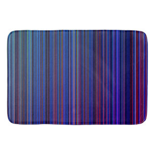 Purple blue aqua  retro  stripe bath mat