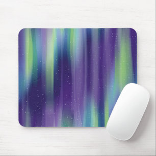 Purple Blue Aurora Borealis Night Sky Mouse Mat