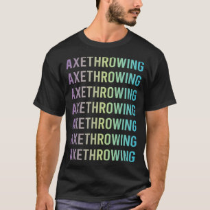 Purple Blue Axe Throwing Axes T-Shirt