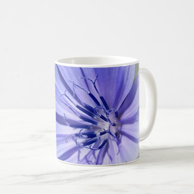 purple blue chicory coffee mug (Front Right)