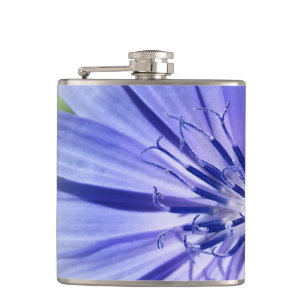 purple blue chicory hip flask