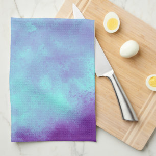 Purple & Blue Cloud Effect Tea Towel