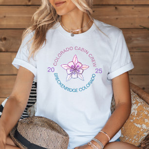 Purple & Blue Colorado Vacation Family Matching Tri-Blend Shirt