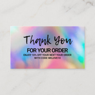 Purple Blue Colour Shift Business Card