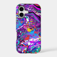 Purple, Blue Colourful Bubbles Abstract Modern  