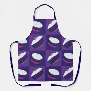 Purple Blue Cooking Bowl Kitchen Utensil Apron
