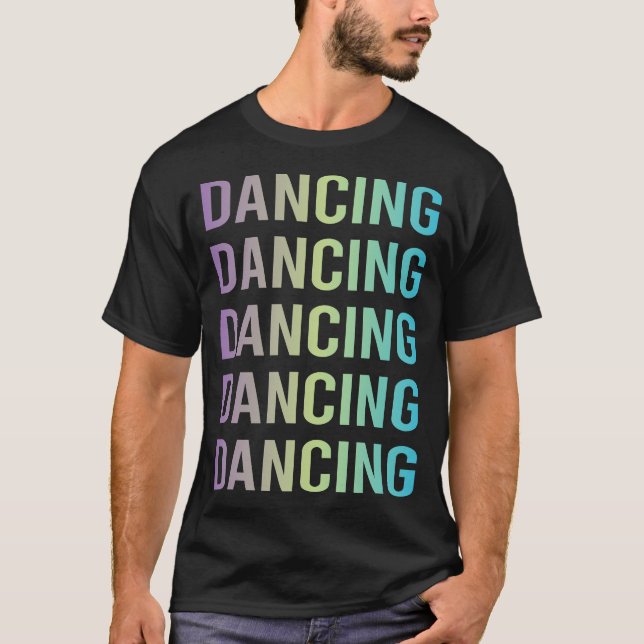 Purple Blue Dancing Dance Dancer T-Shirt (Front)