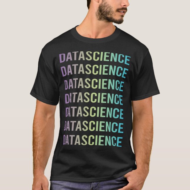 Purple Blue Data Science T-Shirt (Front)