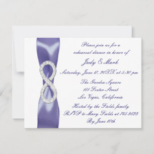 Purple Blue Diamond Infinity Rehearsal Dinner