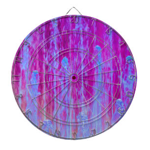 Purple & Blue Digital Abstract Art Dartboard