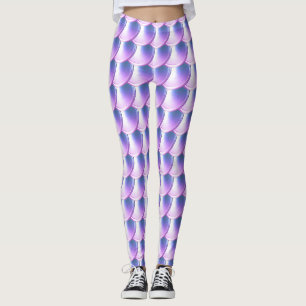 Purple Blue Dragon Scale Cosplay Leggings