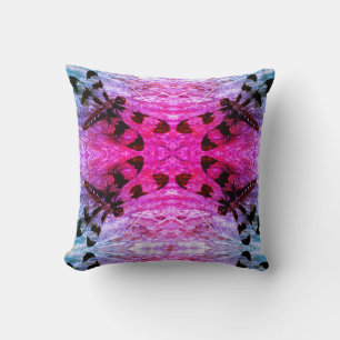 Purple blue dragonfly pattern solid back cushion