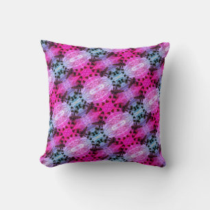 Purple blue dragonfly pattern solid back cushion