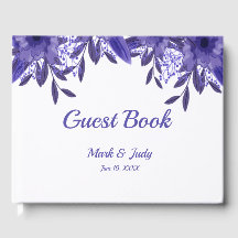 Purple Blue Floral Foliage Wedding
