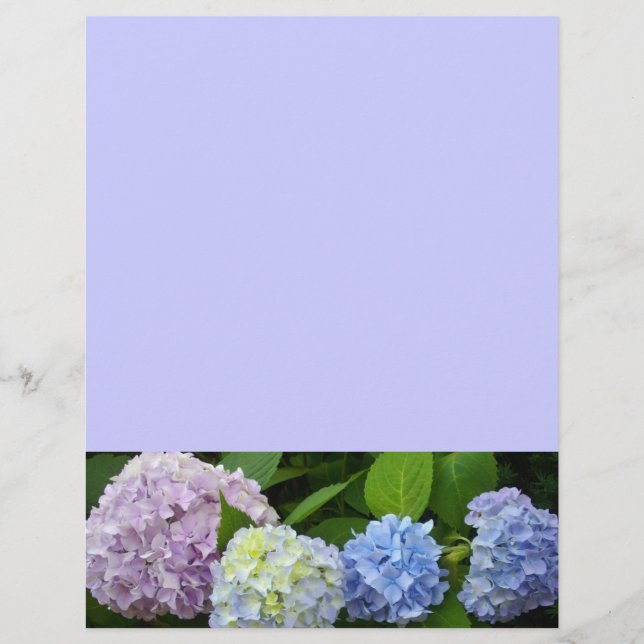 Purple blue floral Hydrangeas (Front)