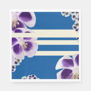 Purple & Blue  Floral  Napkin