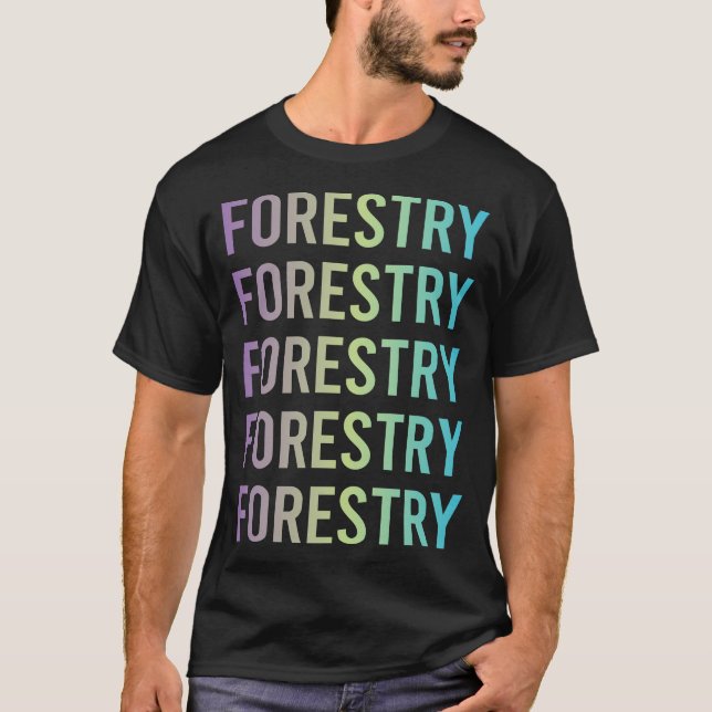Purple Blue Forestry T-Shirt (Front)