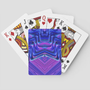 Purple Blue Fractal Design Pattern ~ Playing Cards