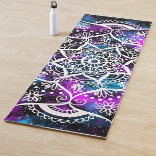 Purple Blue Galaxy Mandala Yoga Mat