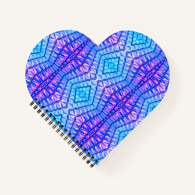 Purple & Blue Geometric Pattern Notebook (Front)