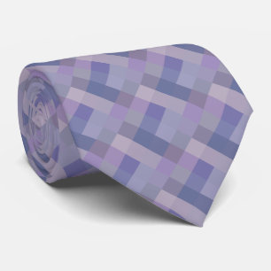 Purple Blue Geometric Pattern Tie