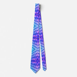 Purple & Blue Geometric Pattern Tie