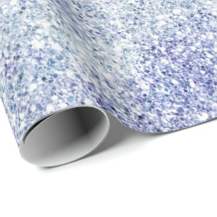 Purple Blue Glitter Wrapping Paper