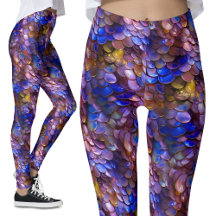 Purple Blue Gold Mermaid Scales Fantasy Party