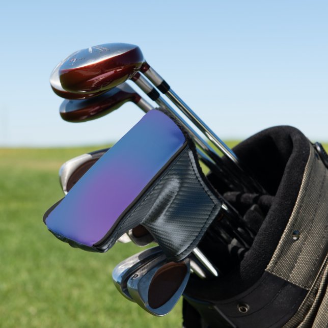 Purple Blue Gradient Golf Head Cover (In Situ)