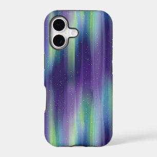 Purple Blue Green Vertical Northern Lights