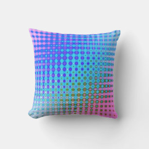 Purple Blue Green Yellow Cushion