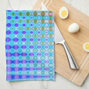 Purple Blue Green Yellow Tea Towel