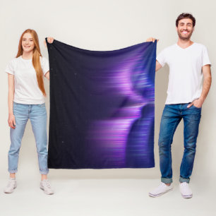 Purple Blue Haze Sky - Polar Lights Fleece Blanket