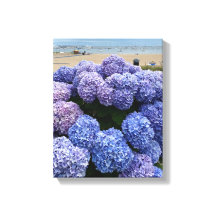 Purple, Blue Hydrangea Wrapped Canvas