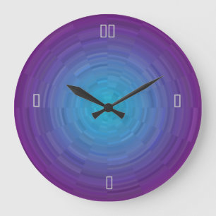 Purple Blue Illuminated >Patterned Wall Clock