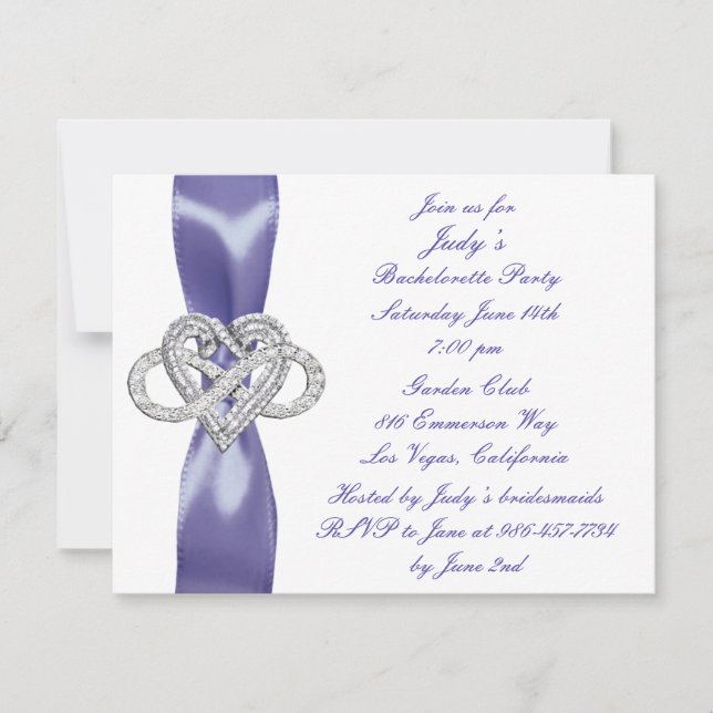 Purple Blue Infinity Heart Bachelorette Party (Front)