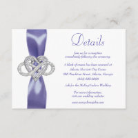 Purple Blue Infinity Heart Wedding Details
