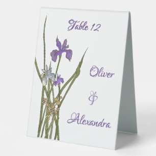 Purple & Blue Iris Watercolor Wedding