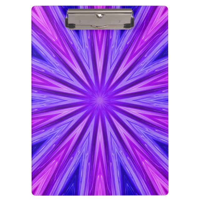 Purple/Blue Kaleidoscope Clipboard (Front)