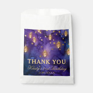 Purple & Blue Lantern Glow Birthday Favour Bags