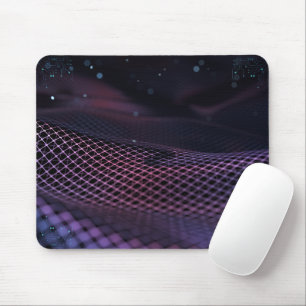 Purple Blue Minimalist Abstract Technology  Mouse Mat