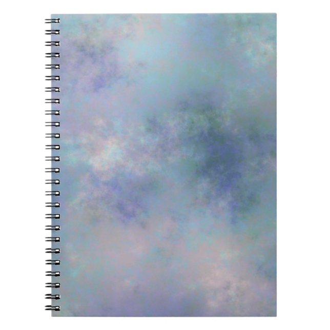 Purple Blue Misty Watercolor Background Notebook (Front)