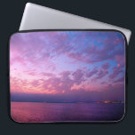 Purple blue ocean sunset photo simple modern bold laptop sleeve<br><div class="desc">Get inspired whenever you use your neoprene laptop sleeve with this gorgeous photo of a softly lit purple, pink, and blue sunset over the Pacific Ocean. This laptop sleeve comes in three sizes: 15", 13", and 10”. Makes a great gift for someone special! You can easily personalise this neoprene laptop...</div>