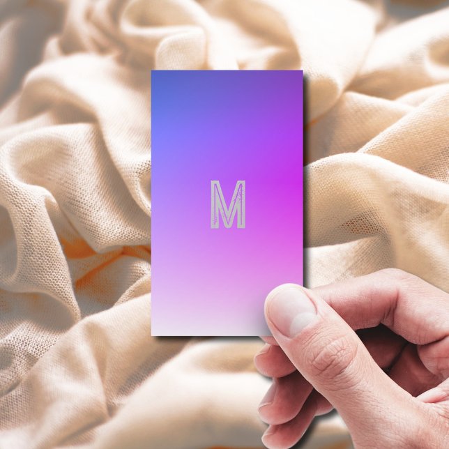 purple-blue  ombre - modern   business card (Creator Uploaded)