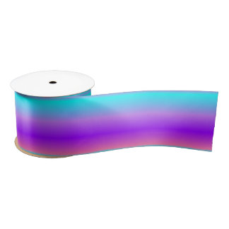 Purple Blue Ombre  Satin Ribbon