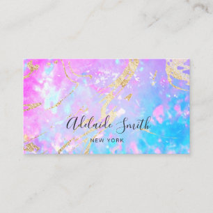 purple blue opal stone business card